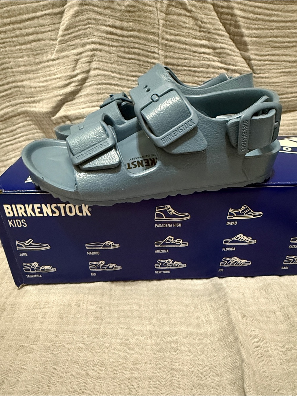 Birkenstock Kids EVA Sandals in Dusty Blue